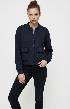 Soyaconcept Kurzjacke SOYACONCEPT SC-BANU 283, Damen, Gr. XL, navy, Web, Obermaterial: 48% Modal, 48% Polyester, 4% Elasthan, unifarben, regular fit normal, Jacke