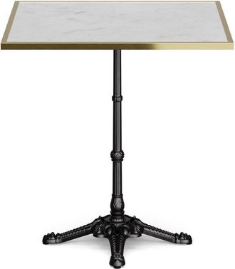 Blumfeldt Blumfeldt Patras Lux - Tavolino da bistr&ograve;, piano in marmo, 60 x 60 cm, base dappoggio in ghisa