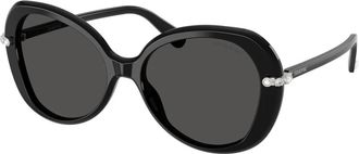 Swarovski Sk 6059 Zonnebrillen - Dames - Zonnebrillen - Zwart - 55 MM - Accessoires