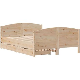 vidaXL Bed Frame without Mattress 120x200 cm Solid Wood Pine vidaXL
