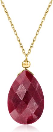 Ross-Simons Ruby Necklace in 10kt Yellow Gold