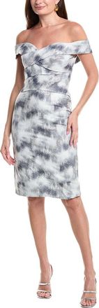 Rene Ruiz Off-The-Shoulder Jacquard Cocktail Dress
