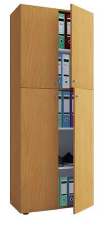 ebuy24 Armario De Oficina Vcm Con 5 Compartimentos Armario De Archivo Moderno Con Puertas Giratorias Dimensiones Aprox. An. 70 X Al. 184 X T. 40 Cm - Lona 5-