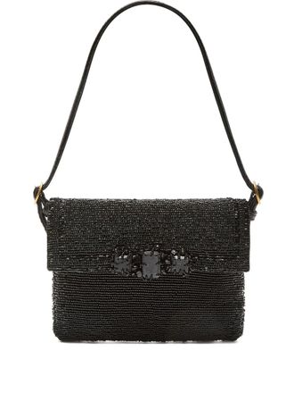 Maliparmi beaded-embellished flap shoulder bag - women - Plastic - One Size - Black