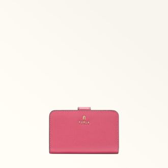 Furla Camelia Portafoglio Compatto M Velvet Pink Pelle Stampata Donna