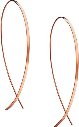 Lana Jewelry 14K Gold Flat Upside Down Hoop Earrings in 14K Rose Gold at Nordstrom