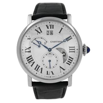 Cartier Pre-owned Cartier Rotonde De Cartier GMT Silver Dial Mens Watch W1556368