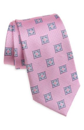 Nordstrom Check Jacquard Silk Tie in Pink at Nordstrom