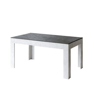 Itamoby Mesa extensible 90x160/220 cm efecto madera gris y blanco espatulado