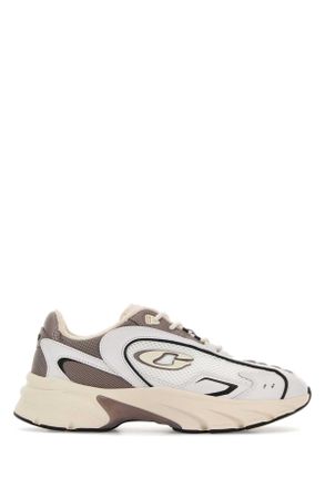 Coach Two Tone Mesh And Leather Sneakers