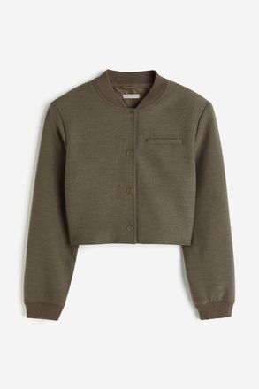 H&M Kurzjacke mit Schulterpolstern - Green
