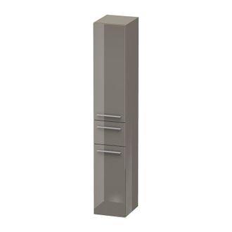 Duravit Duravit X-large Armario Alto 1128, 2 Puertas De Madera, 1 Caj&oacute;n Central, Con Bisagras A La Izquierda, 300mm, Color (frente/cuerpo): Laca De Color Gris