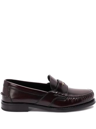 Prada leather loafers - Brown