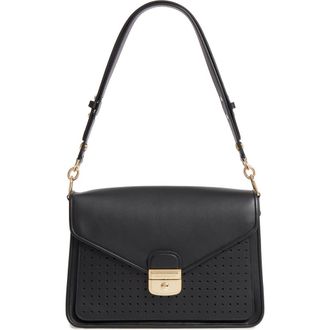 Longchamp Mademoiselle Calfskin Leather Shoulder Bag in Black at Nordstrom Rack