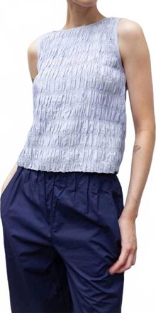 M.Patmos Moore Smocked Top In Blue Lavender