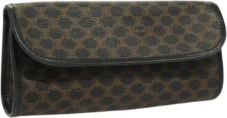 Celine Pre-owned Wallets, female, Brown, Size: ONE SIZE Pre-owned Macadam Canvas Pouch