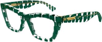Bottega Veneta Glasses, female, Green, Size: 50 MM Optical Frame