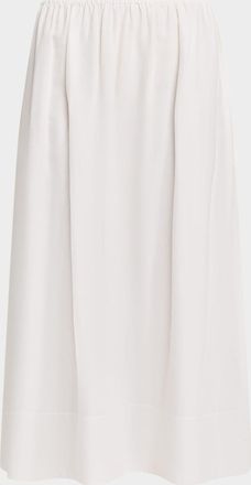 Toccin Imogen Linen-Cotton Midi Skirt