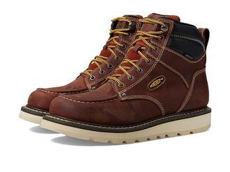 Keen Cincinnati 6 Waterproof (Soft Toe) Mens Work Boots Tuscan Red/Sandshell : 11.5 D - Medium, Leather