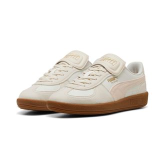 Puma Sneaker PUMA PALERMO PREMIUM, Damen, Gr. 42,5, weiss (warm wei&szlig;, alpine snow), Leder, unifarben, Schuhe Sneaker