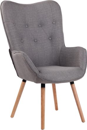 Clp Sill&oacute;n N&oacute;rdico Ashford Tapizado En Tela Gris Natural