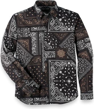 Paul Fredrick Slim Fit Cotton Paisley Point Collar Casual Shirt