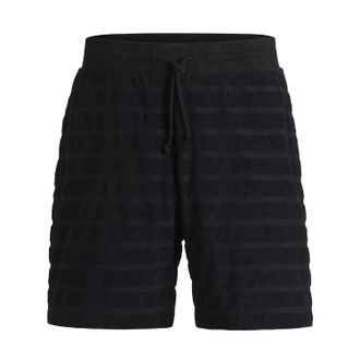 HUGO BOSS Hugo Mannen Dutowel Stripe Relaxed Fit Shorts (Zwart)