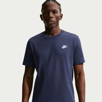Nike Mens Nike Sportswear Club T-Shirt in Blue | AR4997-410