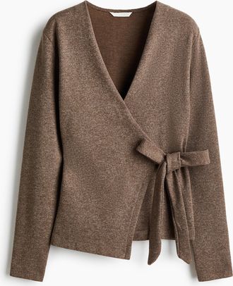 H&M Wickelcardigan - Brown