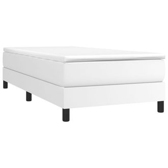 vidaXL Vidaxl - Estructura De Cama Sin Colch&oacute;n Cuero Sint&eacute;tico Blanco 80x200 Cm