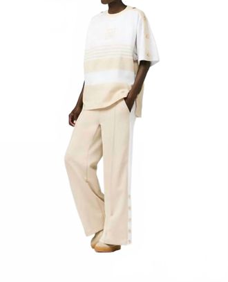 Goldbergh Grimaud Wide Leg Track Pants In Champagne