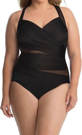 Miraclesuit Net Work Madero One Piece Swimsuit - Plus In Black