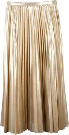 Ralph Lauren Rokken, Dames, Geel, L, Polyester, Gonna Lunga Plissettata