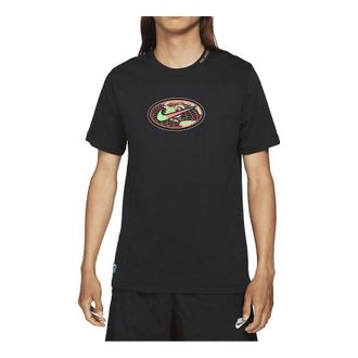 Nike Sportswear Worldwide Globe Tee Black Red DJ1375-010