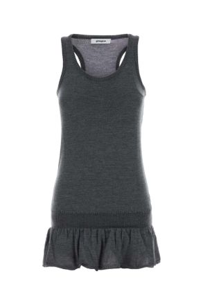 Gimaguas Dark Grey Wool Fille Mini Dress