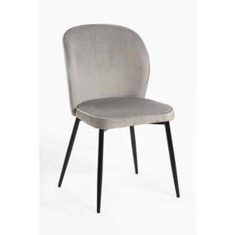 Regalos Miguel Sillas Comedor - Silla Teile Terciopelo - Gris