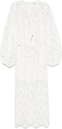 Zimmermann White Coco Lace Midi Dress