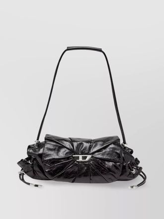 Diesel scrunch-d small leather shoulder bag