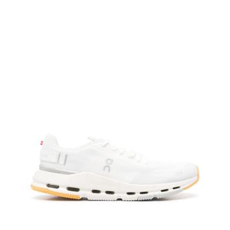 On Running Witte Mesh Veterschoenen - Heren - Sneakers - Wit - 42 1/2 EU - Leer - Schoenen