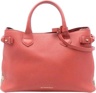 Burberry Pre-owned Banner Satchel - Dames - Vintage Schoudertas - Roze - ONE Size - Leer - Vintage