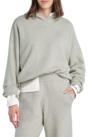 Favorite Daughter The Staying In Cotton & Cashmere Hoodie in Heather Grey at Nordstrom, Size X-Small
