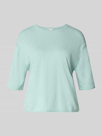 Tom Tailor Oversized Pullover aus Baumwoll-Kaschmir-Mix in Mint Melange, Gr&ouml;&szlig;e XXXL