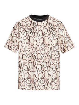 Puma T-shirt met dierenprint en logo - Beige