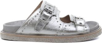 Laura Bellariva Women Porox Dust Studs Sandals In Silver
