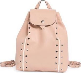 Longchamp Grommet Stud Leather Backpack in Powder at Nordstrom Rack