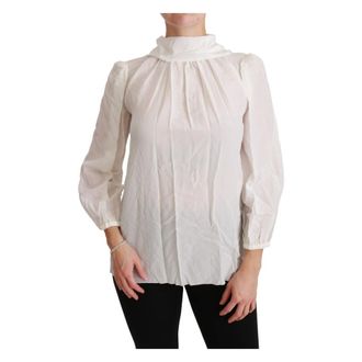 Dolce & Gabbana Dames, Blouses & Shirts, Wit, Maat: 2XS Zijde