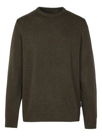 Barbour elbow-patch wool sweater - men - Wool - M - Green