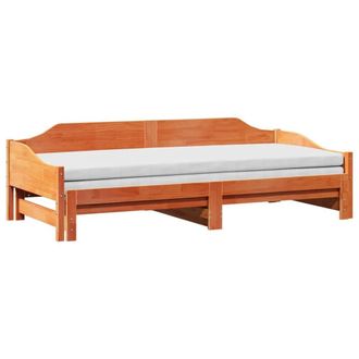 Berkfield Home Versatile Daybed with Trundle without Mattress Wax Brown 80x200 c