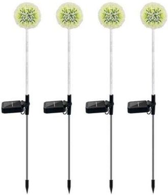 OEM Luces Solares Para Exteriores, Juego De 4 Luces Solares Con Forma De Diente De Le&oacute;n Con Led Que Cambian De Color, Luces Solares Impermeables Para Jard