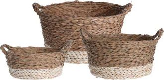 Koopman Set 3 Capazos Esparto Bicolor Kr2000860 Koopman